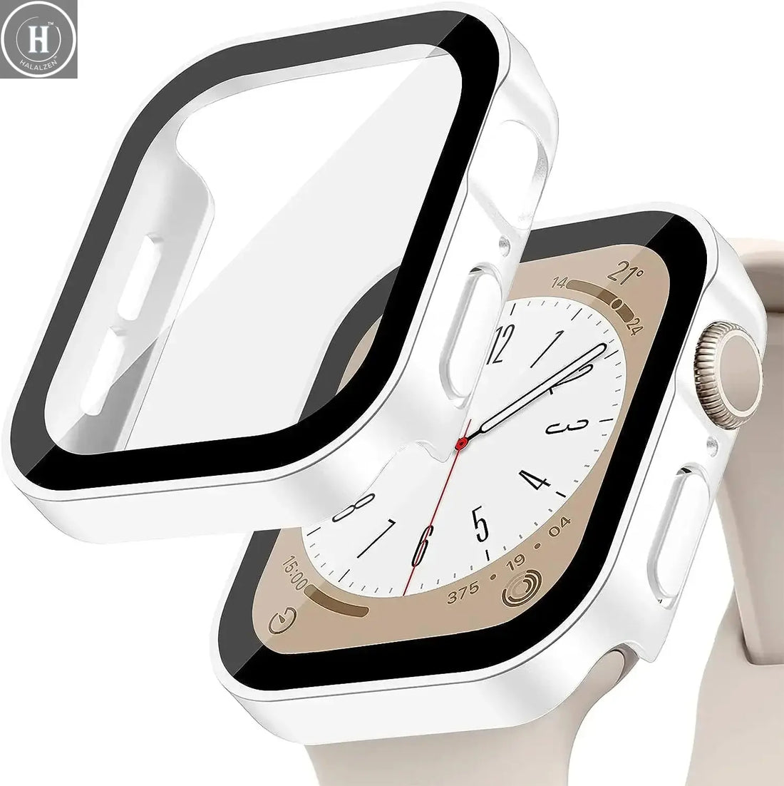 Tempered Glass+Cover For Apple Watch 11 10 9 8 7 46mm 42mm PC Bumper Screen Protector Case iWatch Series 7 6 5 4 SE3 44 40 45mm HALALZEN