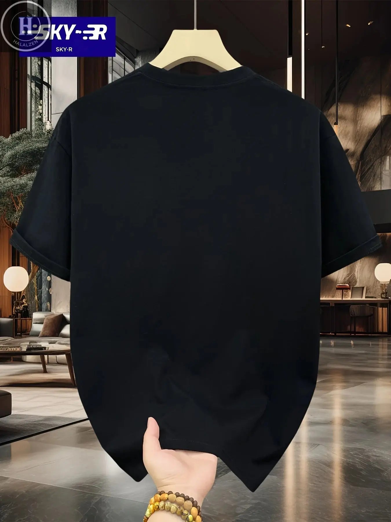 Summer Men's 100% Cotton Casual Sports Loose Large Size Letter Pattern Printed Comfortable Round Neck Short Sleeve T-shirt Top HALALZEN