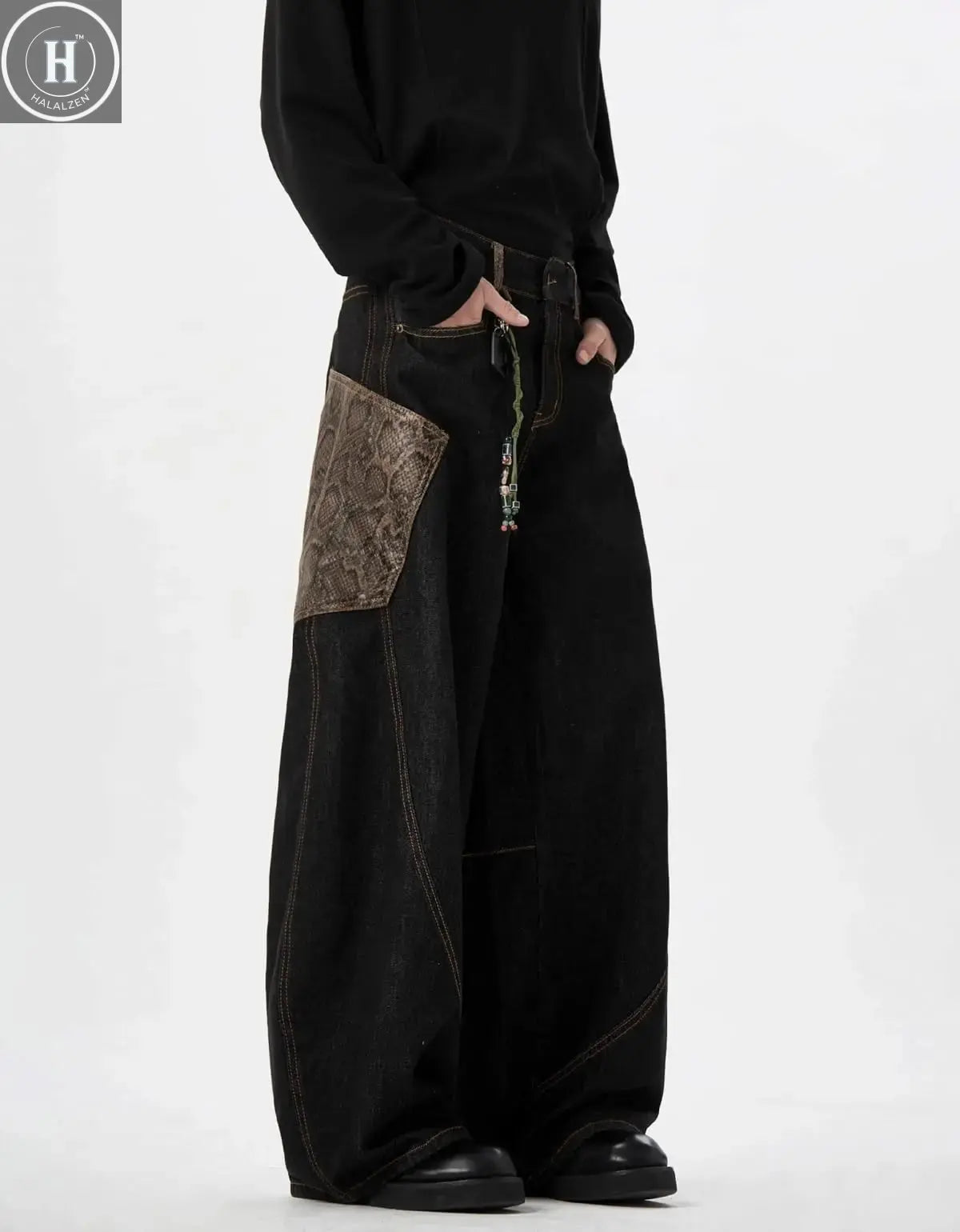 Y2k Baggy Jeans for Men Women Wide Leg Skater Grunge Pants Loose Fit Barrel Jeans Hip Hop Denim Pants Streetwear Halalzen UK