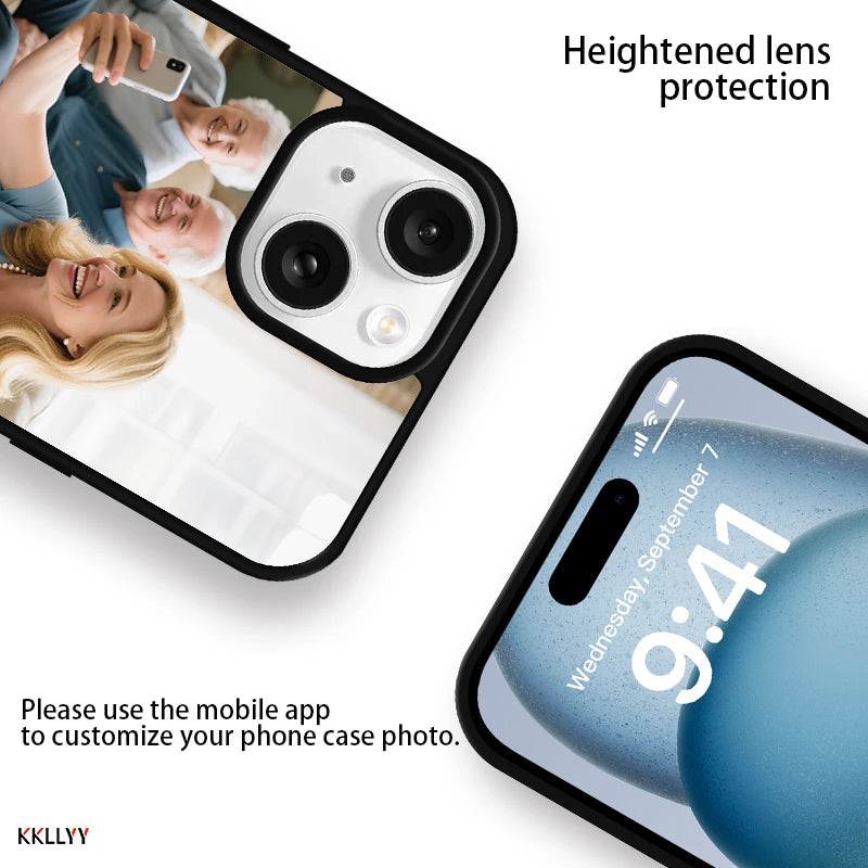 Magnetic Pattern Customized Acrylic Phone Case For iPhone16 15 14 13 12 11 Pro Max XS Shockproof birthday Mother's Day gift