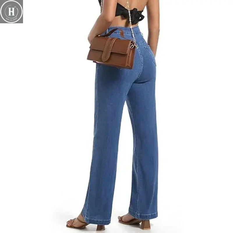 2025 Women Pink Beige Straight Leg Jeans Female Retro Solid High Waisted Denim Pants Girls Trendy Fashion Daily Cheap Trousers Halalzen UK