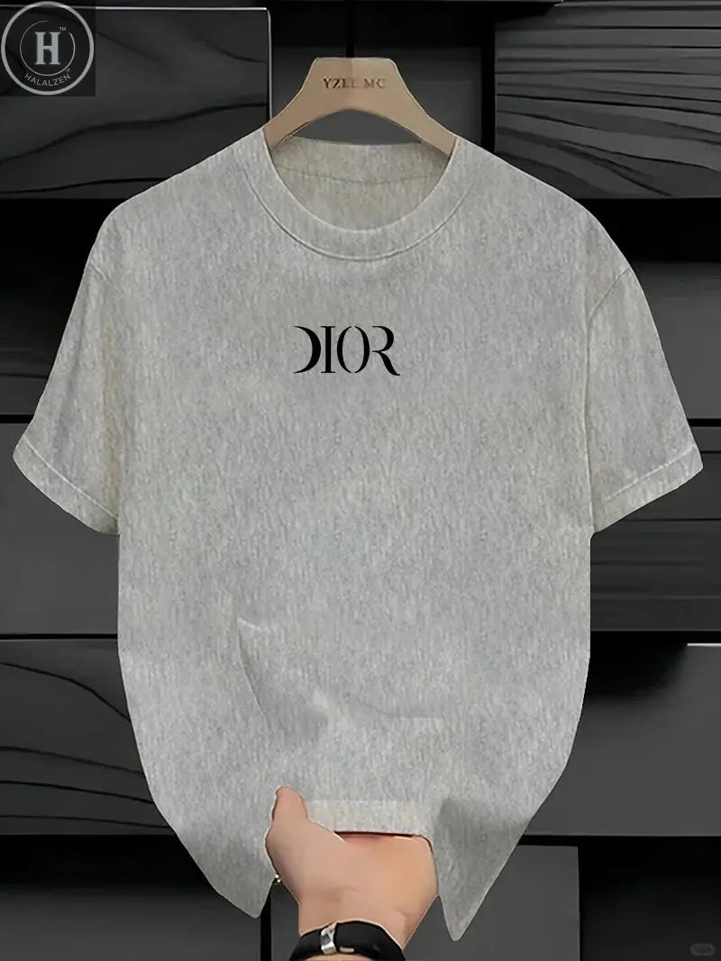 New Summe Luxury Brand T-shirt Pure Cotton Flat Print Large Size Round Neck Short Sleeve Men's and Women's Top T-shirt HALALZEN