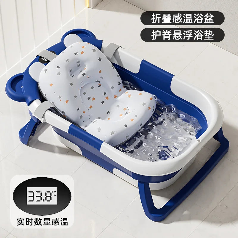 Real-time Temperature Silicone Baby Take A Bath Bathtub