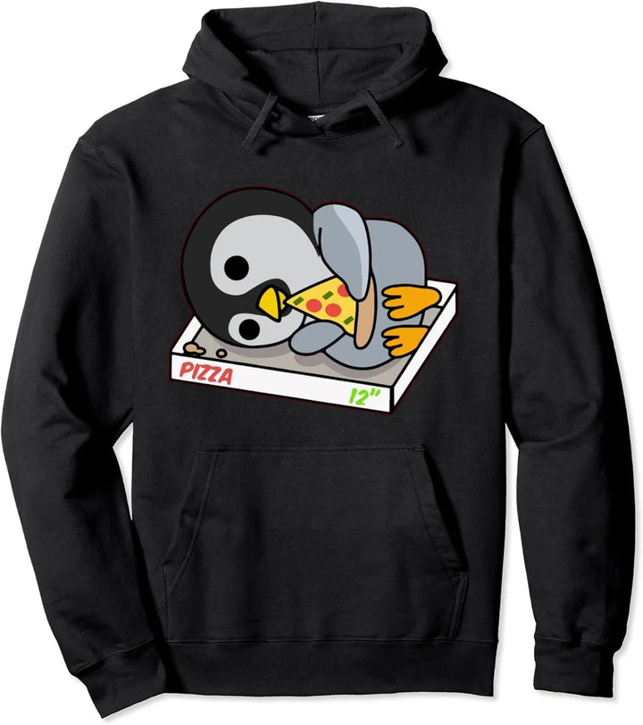 Men's Fashion Cute Lazy Penguin Trendy Pattern Printed Hoodie Thickened Comfortable Suitable for Daily Casual Wearing Hoodie