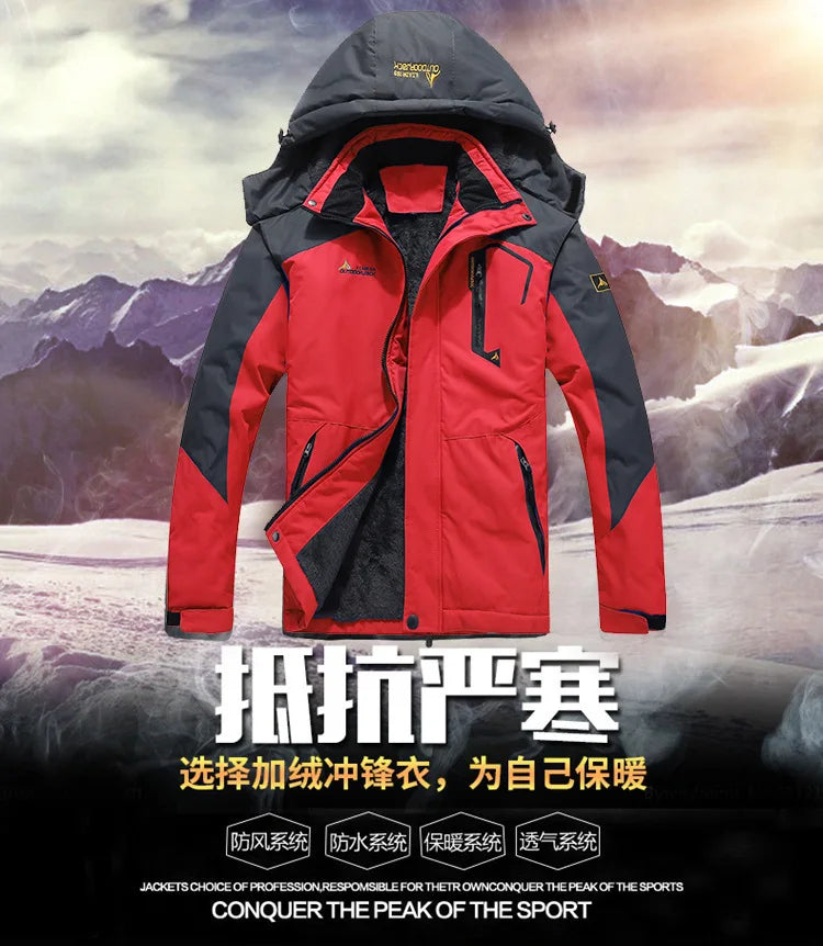 Winter Fashion Ski Snowboard Jacket Women Thermal Fleece Waterproof Fish Casual Work Rain Jacket Coat Windbreaker Parka