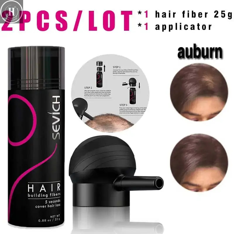 SEVICH Hair Building Fiber Set Cover Sparse Hair Or Bald Spots Hair Loss Regrowth Treatment Keratin Hair Fiber Powder Applicator HALALZEN