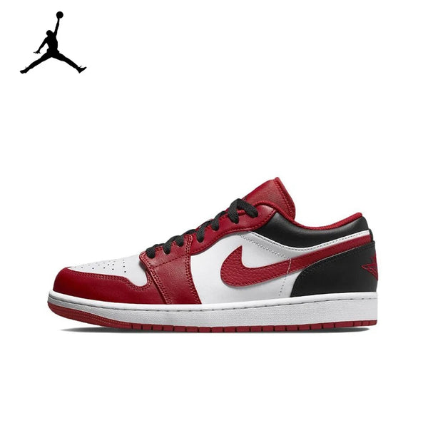 Original Air Jordan 1 low "Red Anti-Slip Low Top Retro Basketball Shoes Men's Sneakers