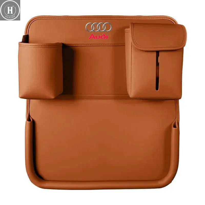 Car Seat Back Storage Bag Foldable Dining Table Tablet Tray Hanging Bag for Audi A1 A3 A4 A5 A6 A7 A8 Q3 Q5 Q7 Q8 RS4 RS5 S3 S4 HALALZEN