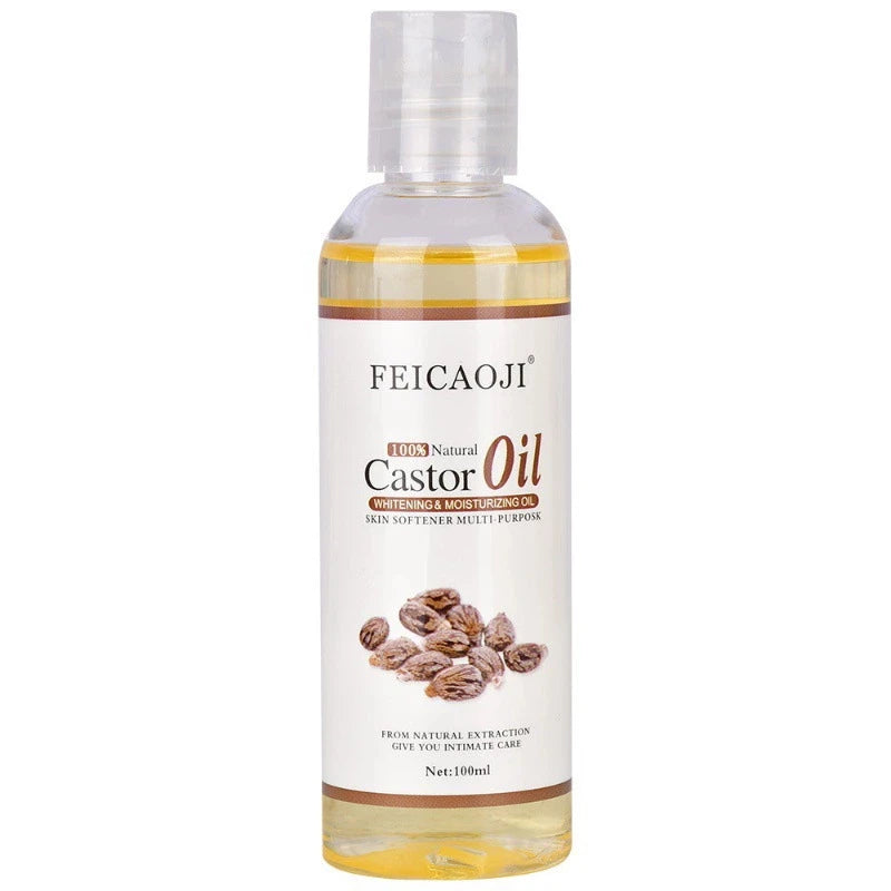 100% Organic Pressed Castor Oil for Face Relaxation Essential Oil Mixing Massage Body Oil Moisturizer Whitening For Skin 100ml HALALZEN