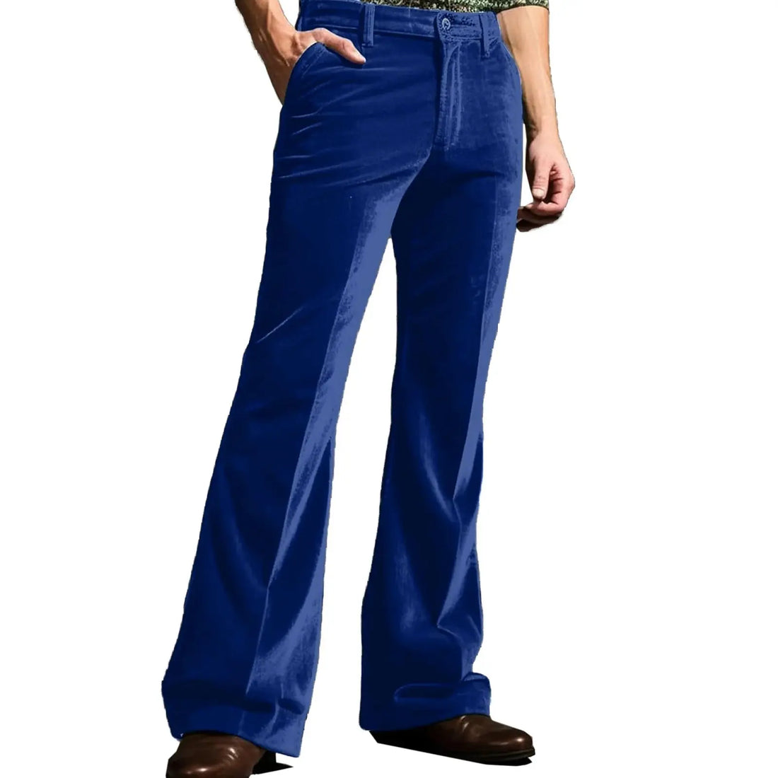 Men s Classic Fit Flared Dress Pants Elegant Solid Color Bell Bottom Trousers for Work Events Wedding Ceremony and Casual Wear Halalzen UK