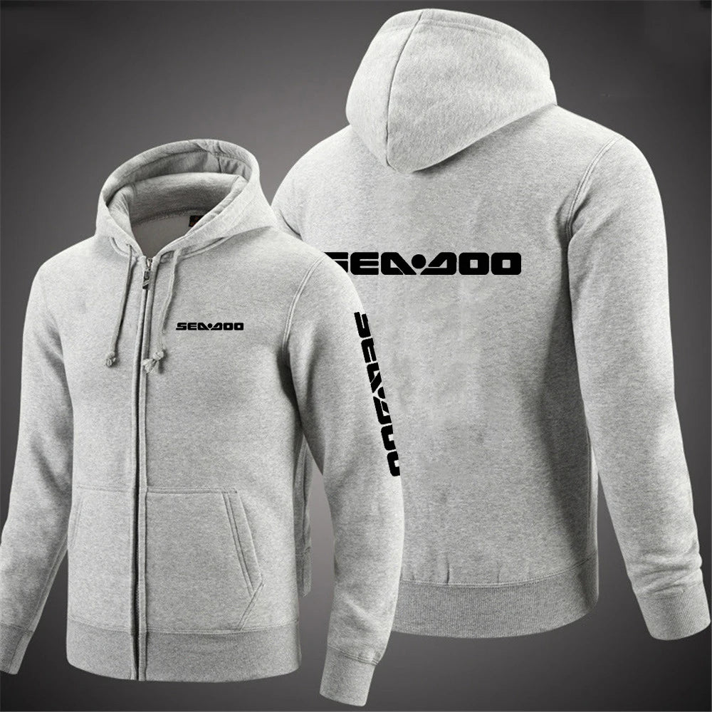 Sea Doo Seadoo Moto 2023 Men New Long Sleeves Cotton Solid Color Zipper Couples Hoodies Custom Sweatshirt Fashionable tops
