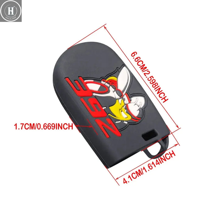 For Dodge Challenger Journey Charger Hellcat For Jeep Grand Cherokee Compass For Chrysler 300C Silicone Car Key Case Shell Fob HALALZEN