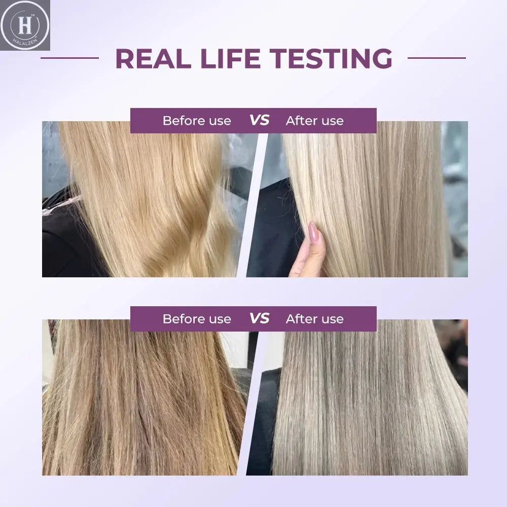 Karseell Purple Hair Mask 16.90 fl.oz 500ml Professional Neutralizes Brass Yellow Tones For Blonde Silver Gray Highlighted Hair HALALZEN