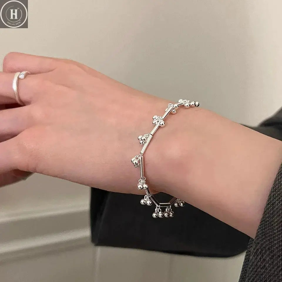 VENTFILLE 925 Sterling Silver Butterfly Bracelet for Girl Bead String Design Insect Fashion Versatile Jewelry Gift Dropshipping HALALZEN