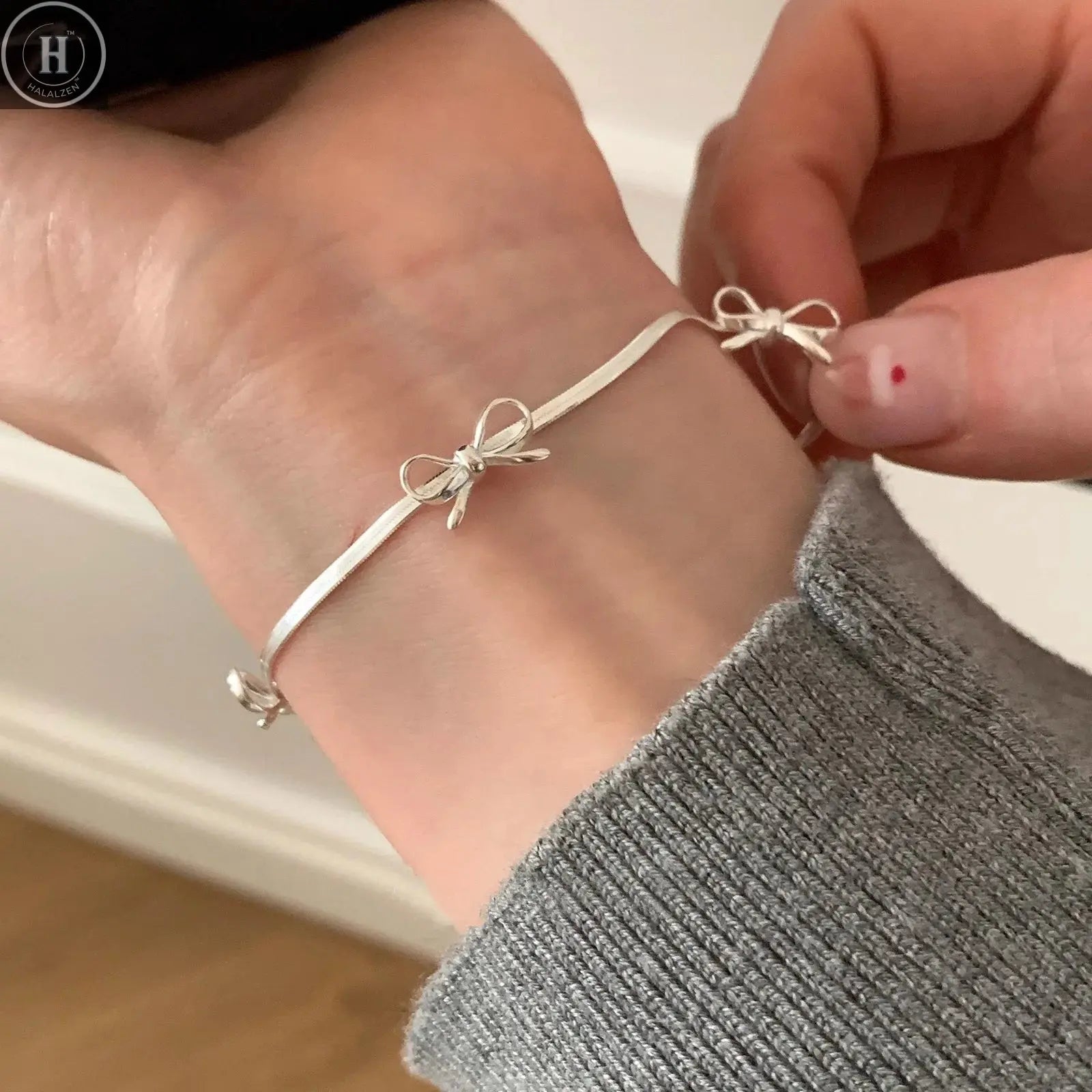 VENTFILLE 925 Sterling Silver Butterfly Bracelet for Girl Bead String Design Insect Fashion Versatile Jewelry Gift Dropshipping HALALZEN