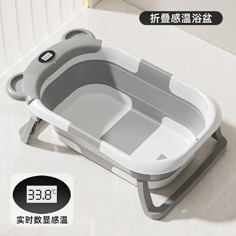 Real-time Temperature Silicone Baby Take A Bath Bathtub