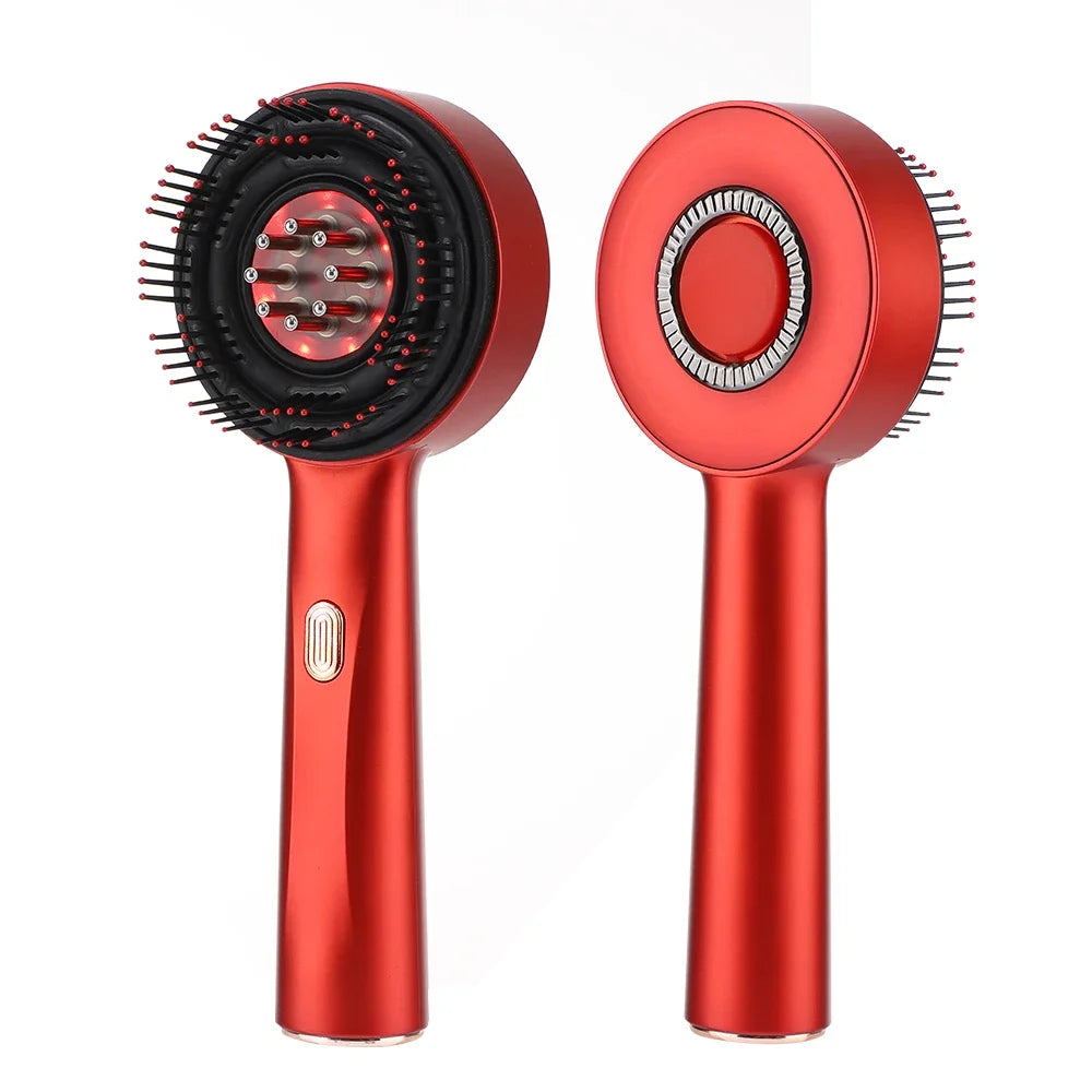 3 Modes Electric Vibration Massage Comb Red Light Therapy Hair Growth Scalp Brush Anti Hair Loss With Liquid Oil Applicator