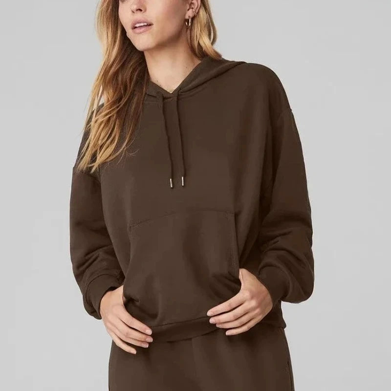 Sports Sweatshirt Women White Cotton Casual Drawstring Loose Pullovers Solid Black Fashion Classic Letter Women's Hoodies Autumn