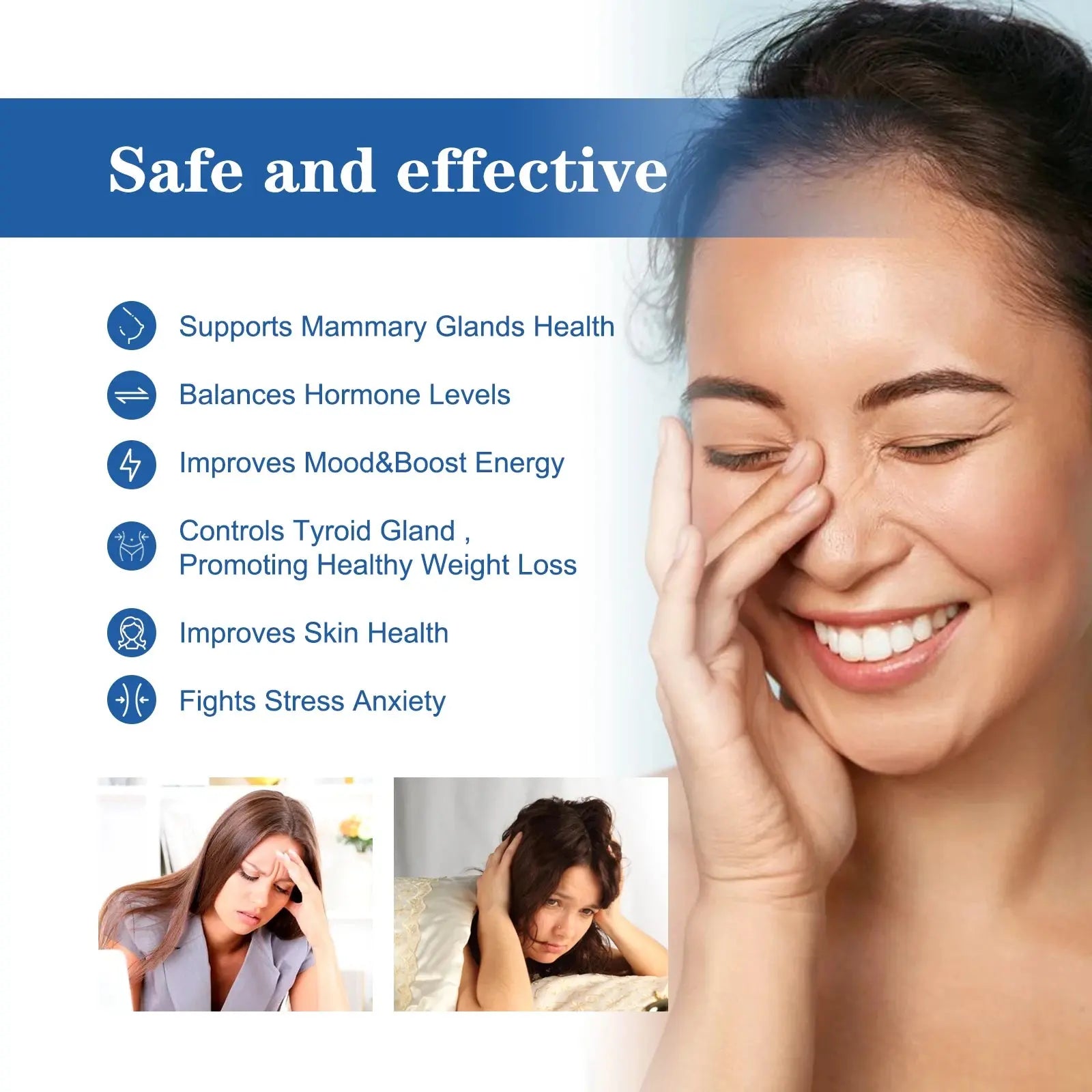 100ml Estrogen Relief Cream Natural Ingredients Women Menopause Balancing Cream Portable Relieve Massage for Health Body Care HALALZEN