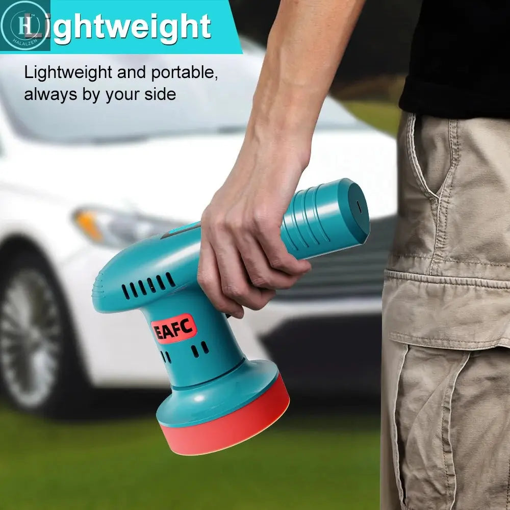 Car Polisher 4500mAh Handheld Wireless Polisher Car Polishing Waxing Machine Power Tool for Car Body Cleanig Waxing Repair HALALZEN