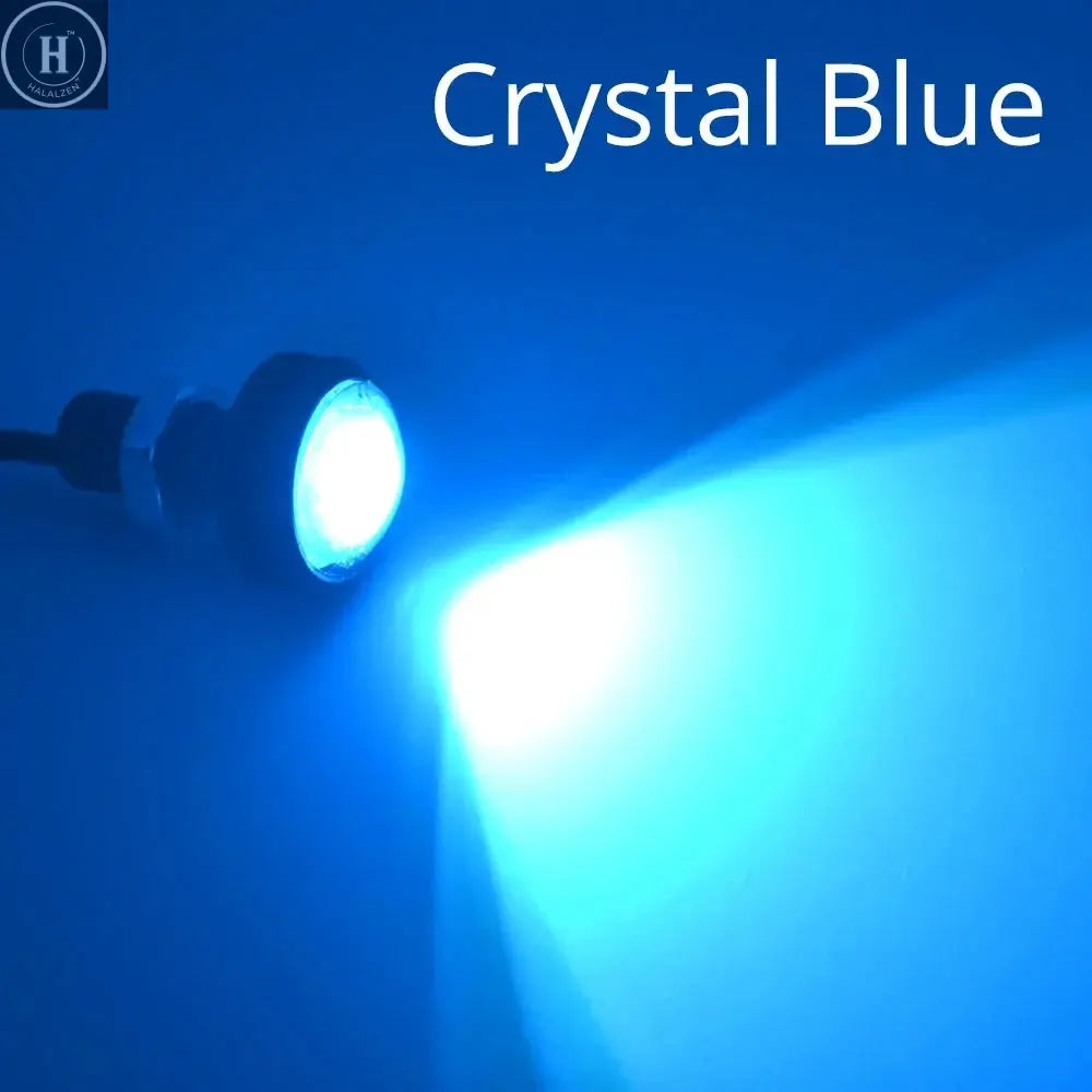 2X Auto White Red Blue 23mm Eagle Eye Daytime Running DRL Car Moto Backup Led Parking Turn Signal Brake Bulb Day Light Fog Lamp HALALZEN