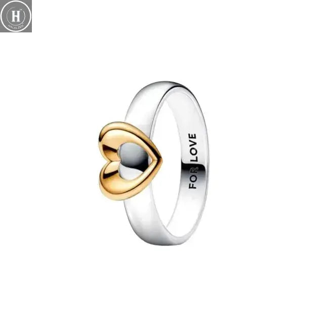 Hot Sale Original 925 Sterling Silver Women Finger Rings for Women Silver Love Heart Rhomboid Moon Star Luxury Jewelry Trinkets HALALZEN