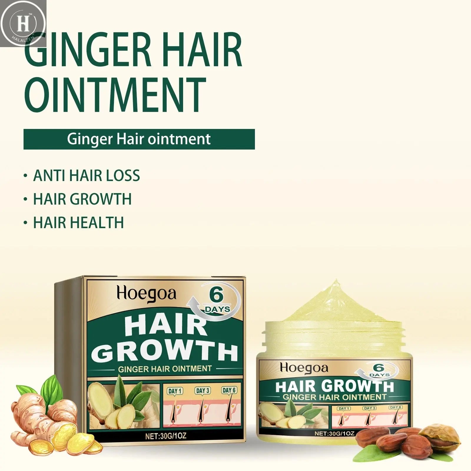 Hair Growth Cream Prevent Loss Baldness Treatment Improves Dryness Reduce Damaged Deeply Moisturizing Repairing Curls Hair Mask HALALZEN