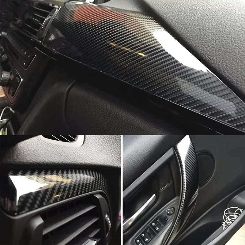 Carbon Fiber Car Body Vinyl Wrap Matte Accessories Glossy Black Sticker 3D 4D 5D 6D Auto Foil Cover Motorcycle Decoration Film