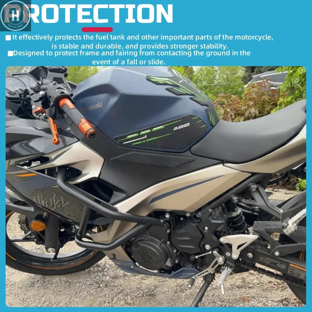 For Kawasaki Ninja 400 250 2018-2025 Ninja400 Ninja500 Crash Bars Engine Guard Frame Bumper Falling Protector Motor Accessories HALALZEN