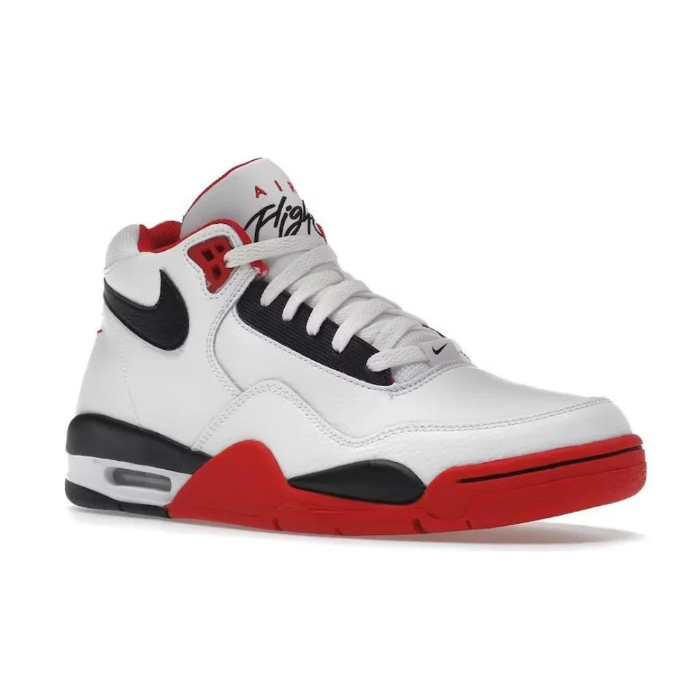 NIKE Original Flight Legacy comfortable and versatile men's mid-top retro basketball shoes red and white