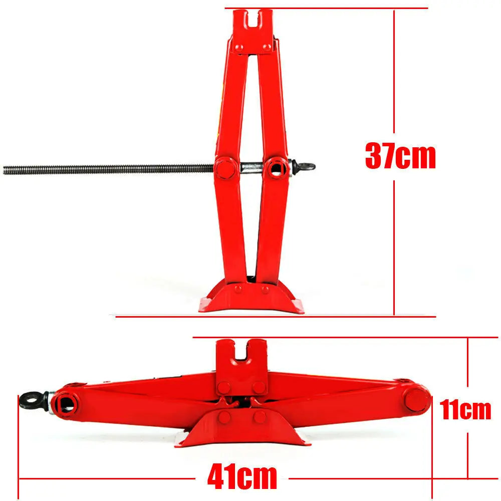 Lift Height 90-385mm Foldable Scissor Car jack 2T Heavy Duty Quick Lift Manual Equipment Automotive mechanical workshop tools