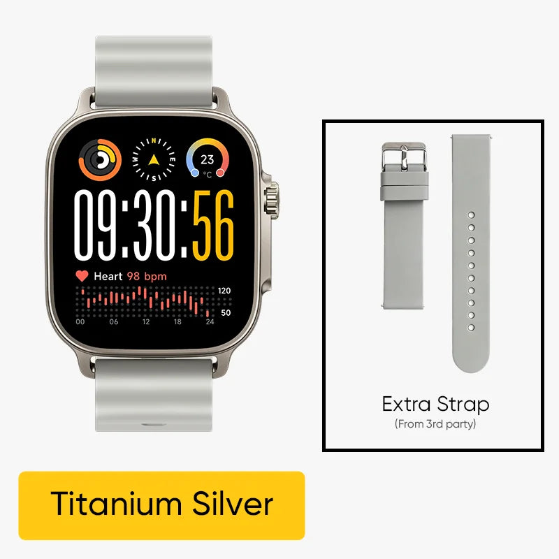 Global Version realme watch 5 1.97" 600nits AMOLED 460mAh 14-Day Battery Life 300+ Themes Support GPS GNSS IP68 waterproof