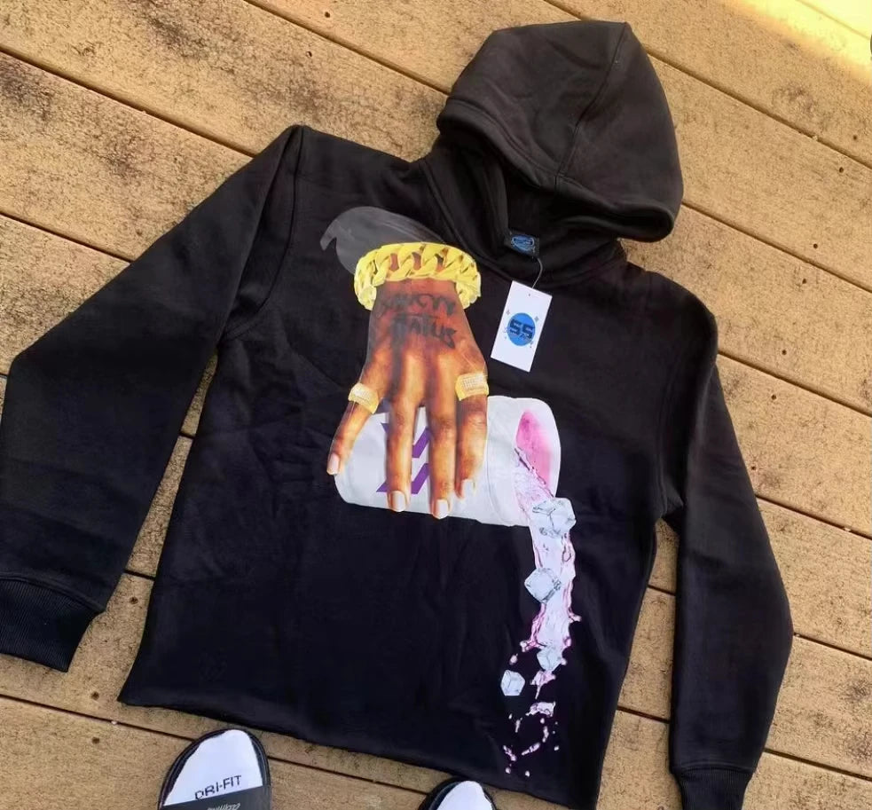 2025 Retro Hoodie Sweatshirt Y2k Gothic Clothing Personalized Pattern Printed Pullover Casual Fashion Men's Harajuku Street Wear