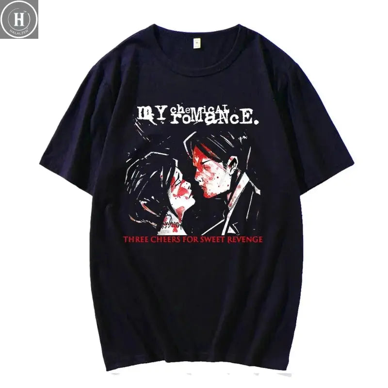 Hot Sale Couple Tshirts My Chemical Romance Mcr Dead Emo Popular Style 100% Cotton T-shirts Fashion Funny Comfortable T-shirt HALALZEN