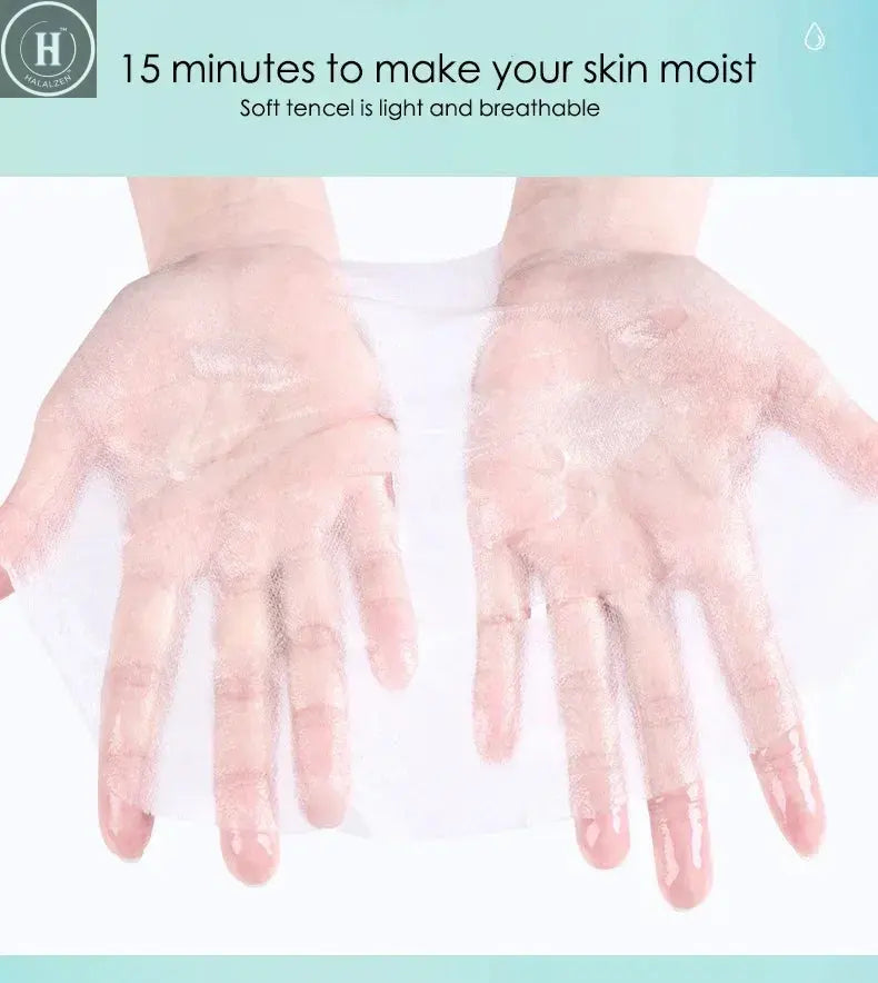 10pcs Hyaluronic Acid Hydrating Facial Mask Sheet Masks for Face Hydrating Shrinking Pores Moisturizing Face Masks Skin Care HALALZEN