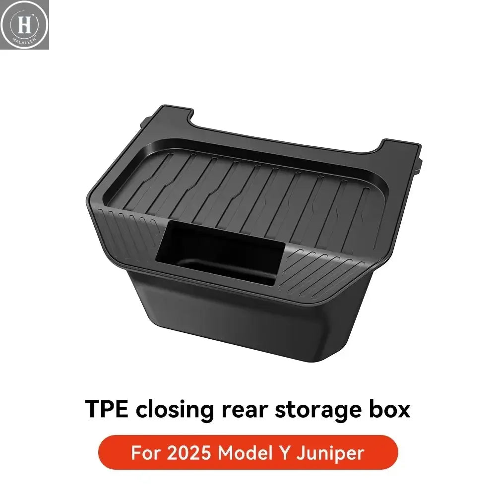 YZ For Tesla Model 3 Y Juniper Highland Rear Seat Storage Box Organizer Car Center Console Bins Backseat Trash Can Garbage Bag HALALZEN