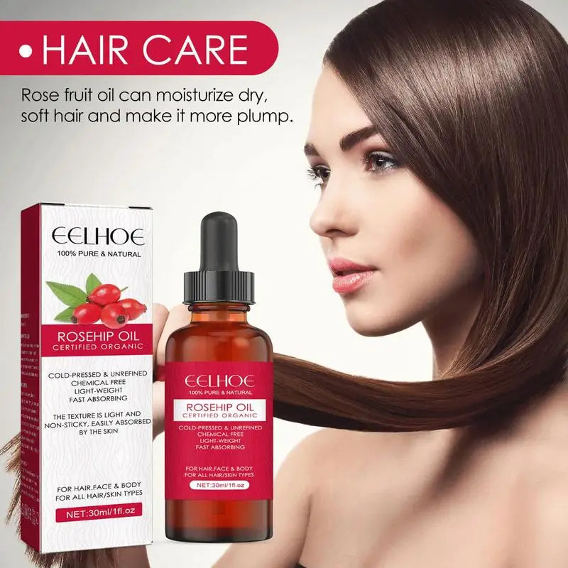 Rosehip Oil for Face & Skin Organic Rosehip Seed Oil for Gua Sha Massage Pure Cold Pressed Rose Hip Oil for Acne Scars HALALZEN