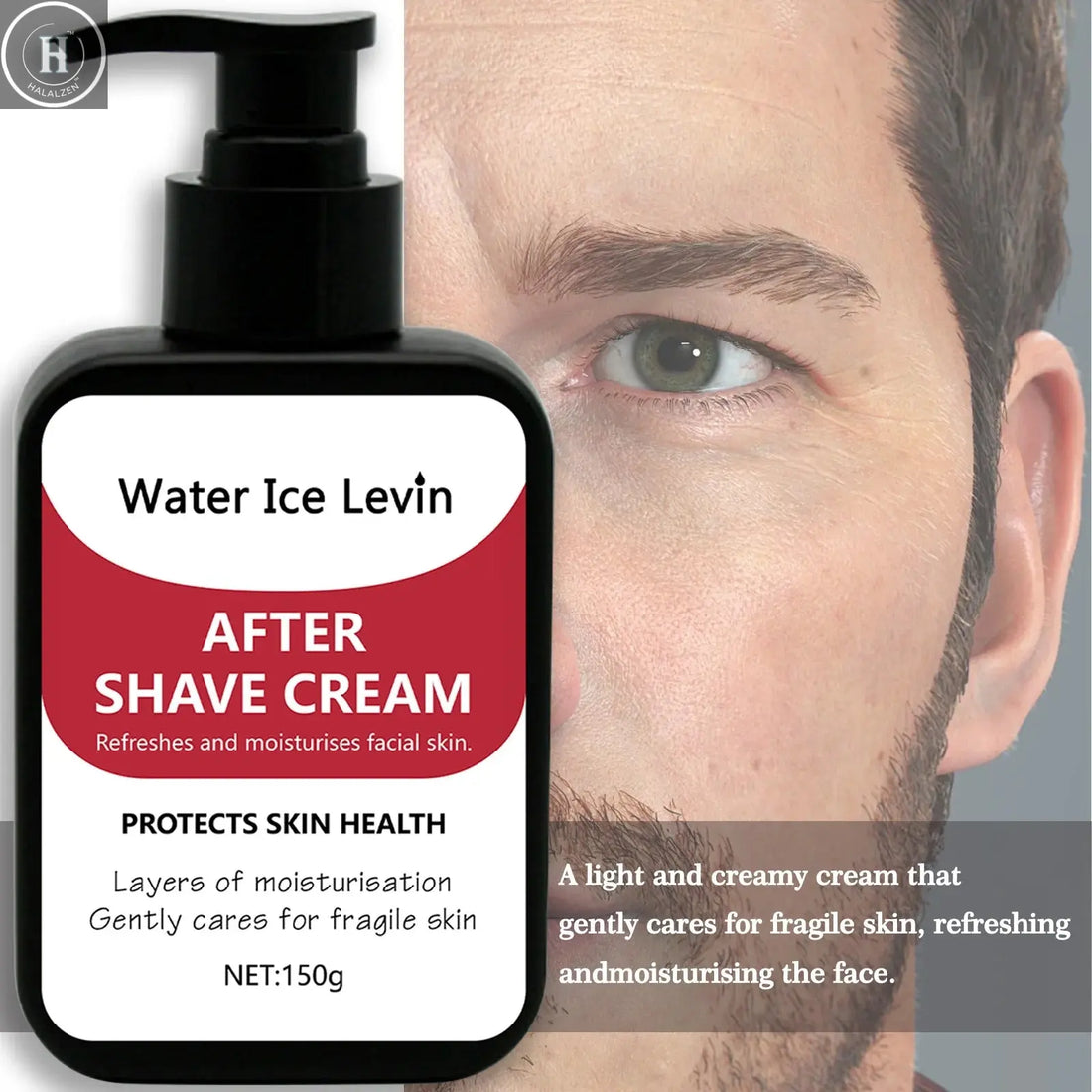 150g Men's Collagen After Shave Cream Firming Lighten Fine Lines Hydrating and Brightening Moisturizing Cream HALALZEN