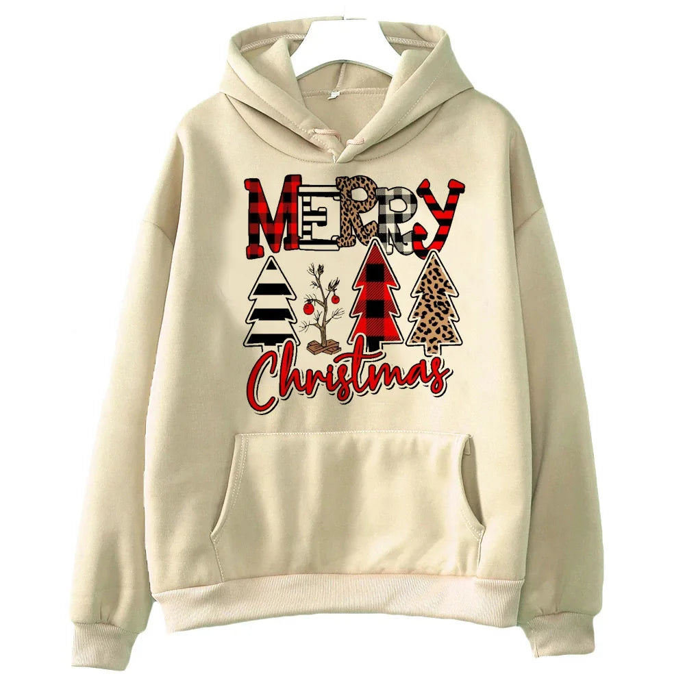 Christmas hoodie Y2K anime soft fabric winter female tracksuits comfortable printed design pattern