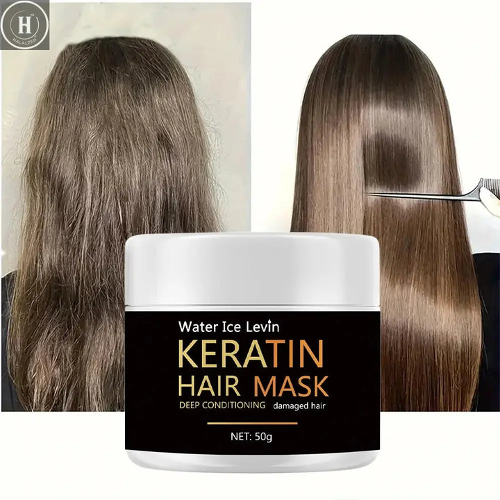 Keratin Hair Mask 5 Seconds Repair Damage Frizzy Hair Mask Damage Hair Mask Treatment Scalp Hair Shiny Hair Care HALALZEN