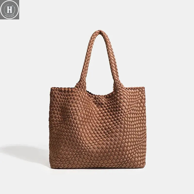 Large size women's tote bag Women's fashion bags 2024 Hot product Neoprene material women's hand-woven bag Large volume Tote bag HALALZEN