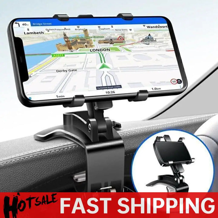 Portable Car Holder Rotatable Multifunction Dashboard/Rearview Mirror/Sun Visor Mount for iPhone Samsung Xiaomi Redmi Huawei