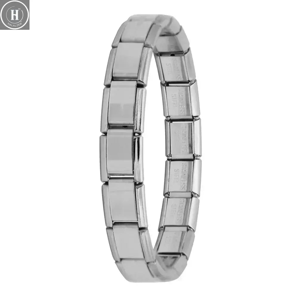 Hapiship New Women's Jewelry 9mm Width Italian Elastic Charm Bracelet Fashion Stainless Steel Bangle ST- HALALZEN