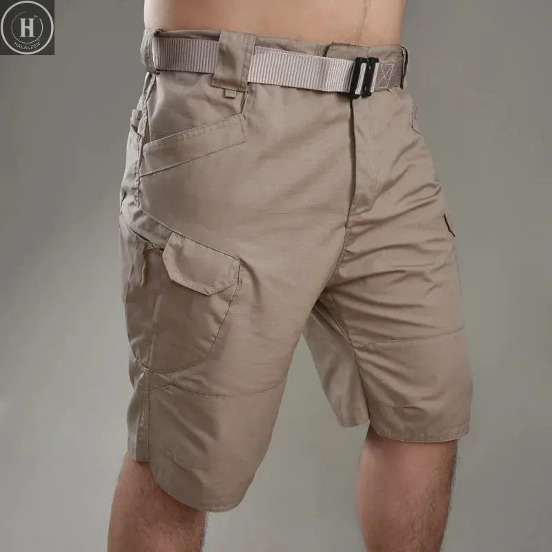 Outdoor Multi-Pocket Shorts Mens Summer Tactical Casual Shorts Waterproof Quick-dry Combat Pants Lightweight Training Shorts HALALZEN