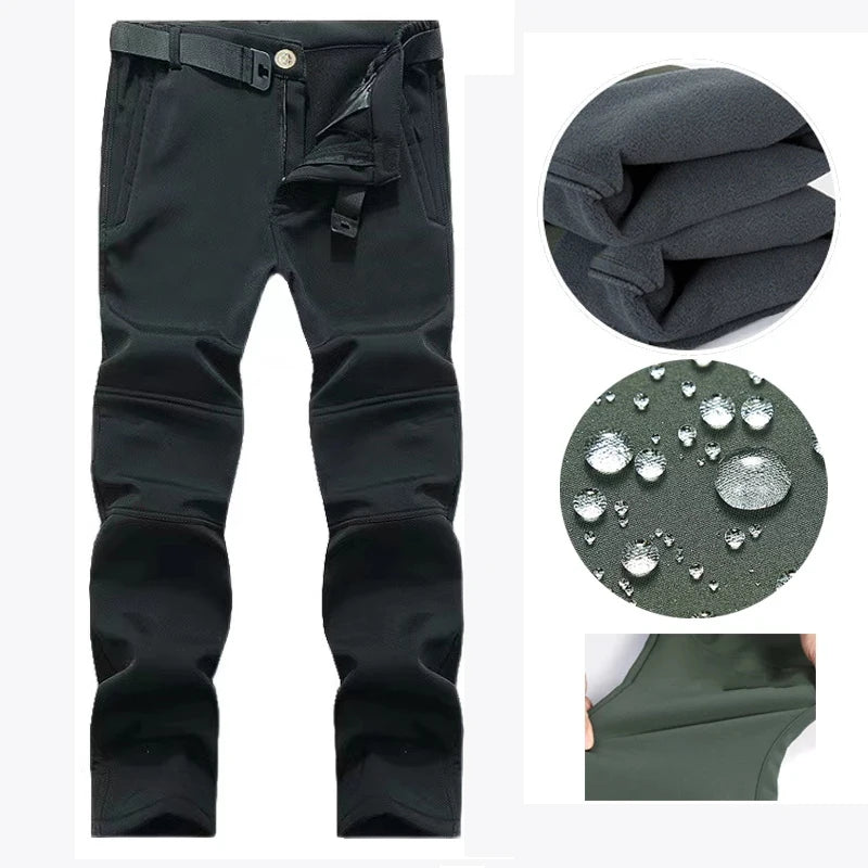 Men M-5XL Jackets Pants SoftShell Hoodie Coats Tactical Waterproof Camping Hiking Trekking Hunting Fishing Trousers Plus Size