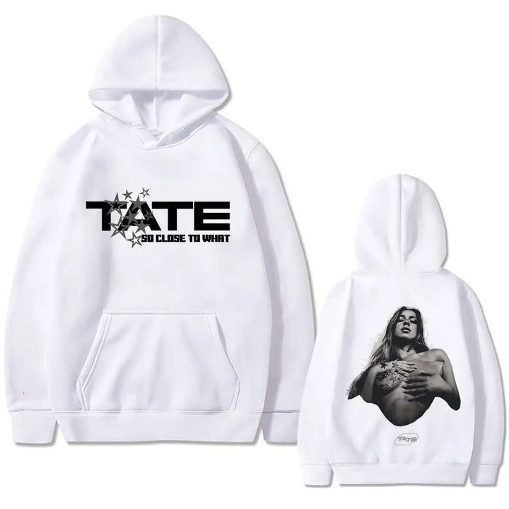 Singer Tate Mcrae Album So Close To What 2025 World Tour Hoodie Men Women Fashion Pop Music Sweatshirt Retro Oversized Pullover