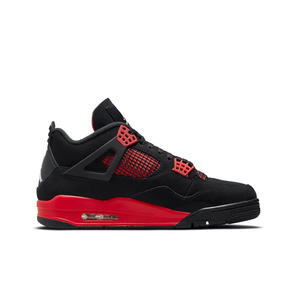 Original Air Jordan 4 Retro Bred Bull Anti-Slip Wear-resistant Retro Basketball Shoes