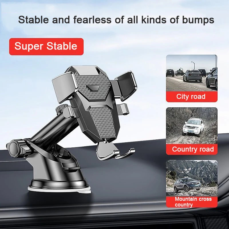 2026 NEW Universal Sucker Car Phone Holder 360° Windshield Car Dashboard Mobile Cell Support Bracket for 4.0-7 Inch Smartphones
