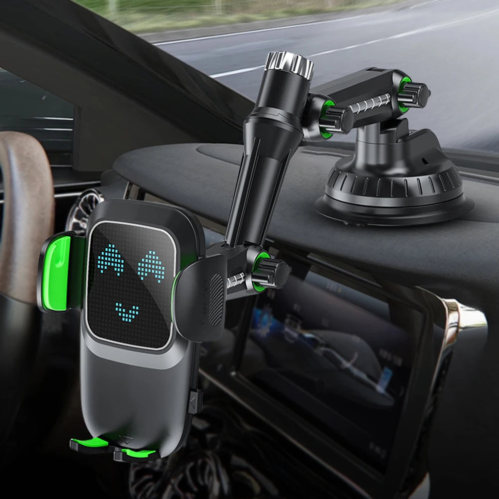 Air Vent Phone Mount Flexible Long Arm 360 Degree Rotating Windshield Phone Stand Hands Free Phone Clip Bracket for 4.7-7.2 Inch