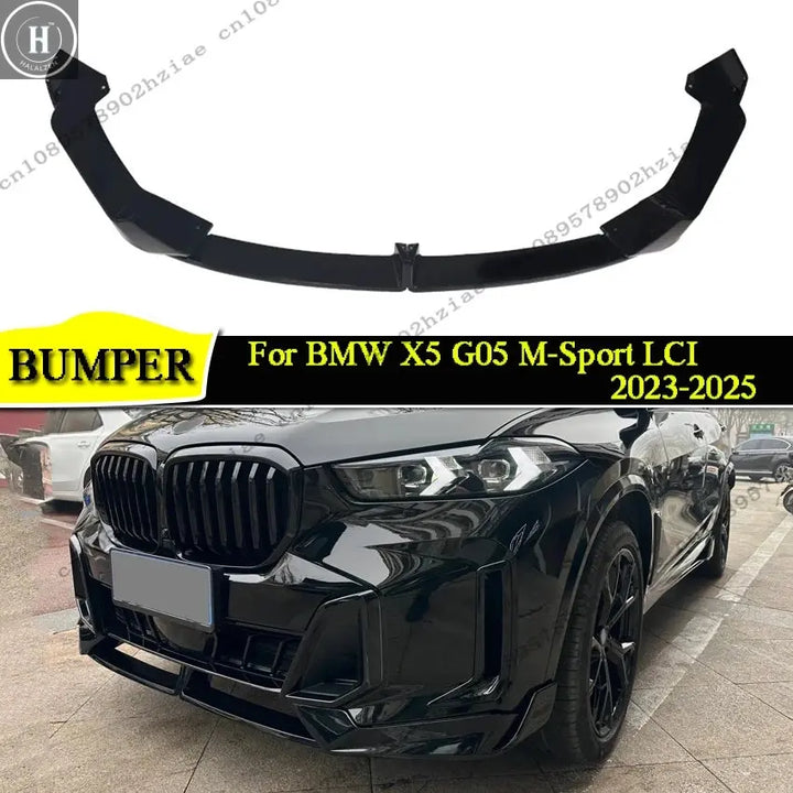 MP Style Car Front Bumper Splitter Lip For BMW X5 G05 M-Sport LCI 30d 40i 40d 2023-2025 The original car's mold is perfectly fit HALALZEN